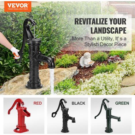 Pompe à Eau Manuelle, Pompe à Main Fonte Jardin pour Puits à Bras, Style Vintage, Hauteur de Relevage Maximale 7 m, Poignée Ergonom… (1/5)