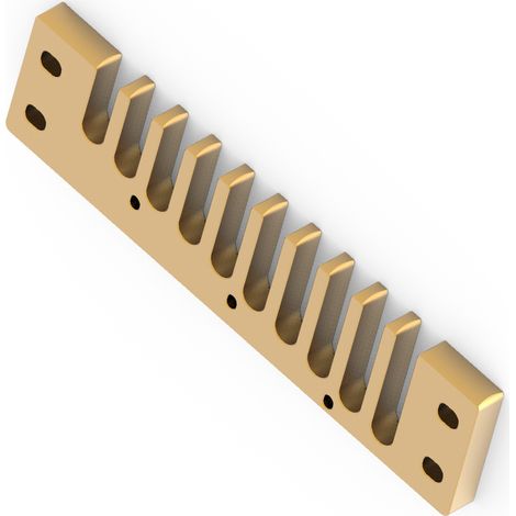 Embout d'harmonica en aluminium doré pour Hohner Marine Band Crossover et Deluxe
