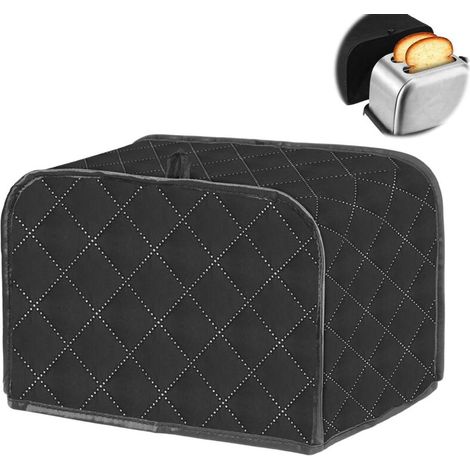 Housse de grille-pain étanche à la poussière pour appareils de cuisine en Polyester lavable en machine à pain imperméable(noir) (1/5)