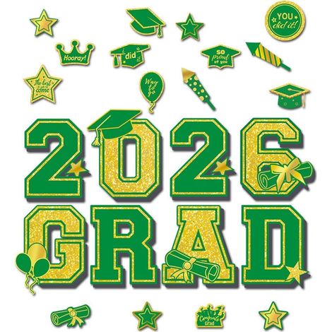Aimant de Voiture pour la Remise de diplôme 2026 24 Pièces de décoration Aimants pour véhicules Pour réfrigérateur, porte de garage, défilé, croisière, fête de remise de (1/5)