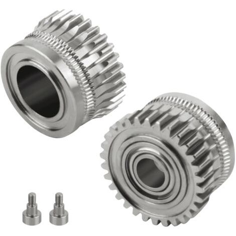 Set di ingranaggi per estrusore in lega nichelata, composto da 2 pezzi, ricambi per stampanti Creality K1/K1C/K1 max/Ender 3 V3 - Crezuo