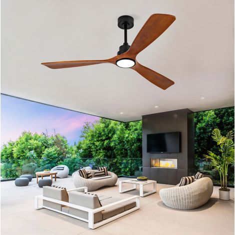 Deckenventilator mit Licht 60 Zoll, 3 Flügel, Fernbedienung OKMYHOME (1/5)