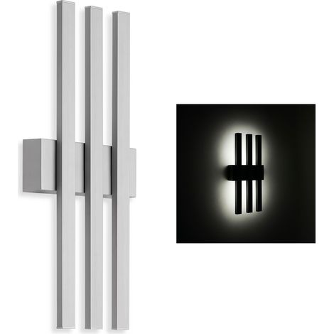 Lámpara de pared LED para exteriores de 12W IP44, temperatura de color 4000K para fachada, jardín, terraza, pared. (1/5)