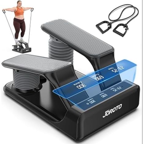 Stepper à Résistance d'air Domicile Mini Stepper avec Intensité Réglable sur 5 Niveaux Bandes 136 KG Silencieux Écran LED Appartement Home Gym (1/5)