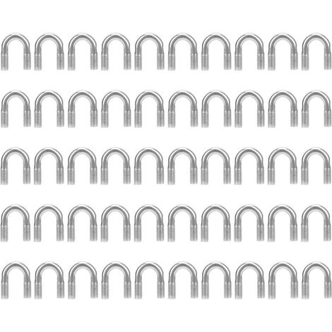 50 Pièces U-Bolt en Acier Inoxydable 304, Accessoire de Fixation pour Marine M6x8 (1/5)