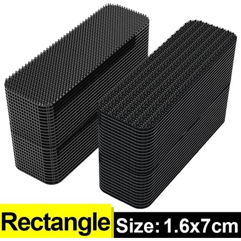 (Rectangle, 10 paires) Autocollants de fixation double face pour voiture, adaptés aux tapis de sol, tapis de tableau de bord et autres surfaces. Adhésif haute performance. Bande adhésive antidérapante (1/4)