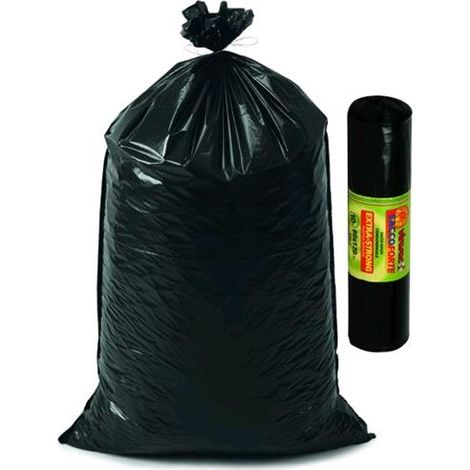 Sacco Rifiuti Saccoforte Nero 10 Pezzi Cm 80 x 120 L 150 15.00 Rotoli