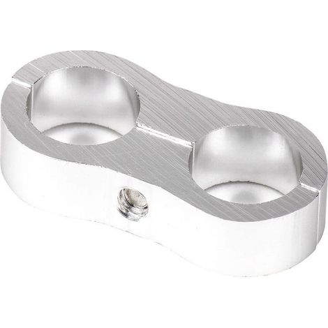 10 pièces Collier de serrage, fixation pour tuyau d'huile, alliage d'aluminium, AN4/AN6/AN8/AN10, double trou, usage automobile (1/4)