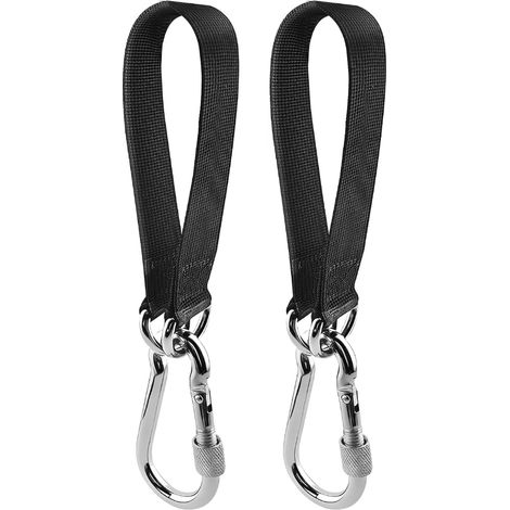 kits de fixation pour hamac - Sangle d'arbre - Fixation de balançoire avec mousquetons et anneaux en D, suspension pour hamac, fauteuil suspendu et balançoire d'arbre (1/4)