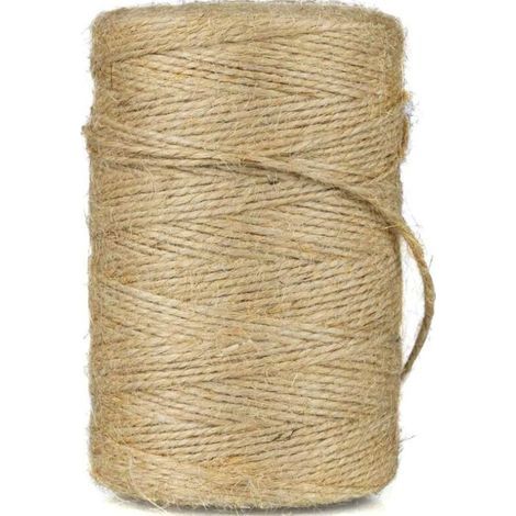 Lntyq Ficelle de jute, ficelle de jardin, corde de jute naturelle,Arts Artisanat Ficelle, pour Jardinage,décoration,l'emballage Cadeau,arts créatifs,200M x2mm (1/5)
