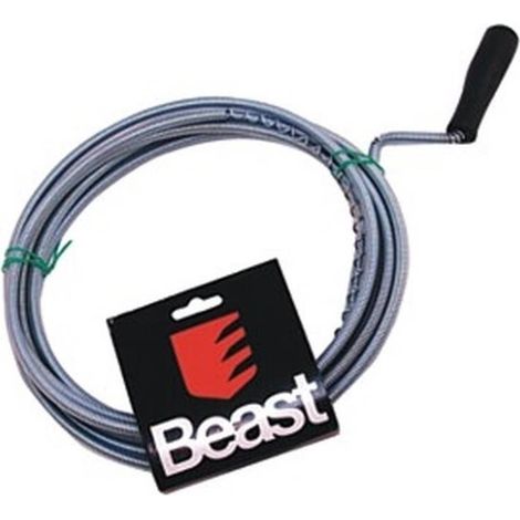 Flexible Débouche-Évier 6mm x 5m - Chromé - Flexible et Durable - Idéal pour Éviers - Haute résistance - Beast