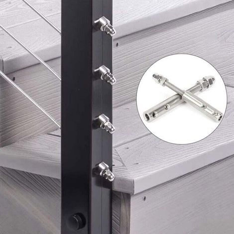 6x Tendeurs Câble Inox 4mm, Serre-Câbles Métalliques en Acier Inoxydable pour Fixation et Réglage de Tension