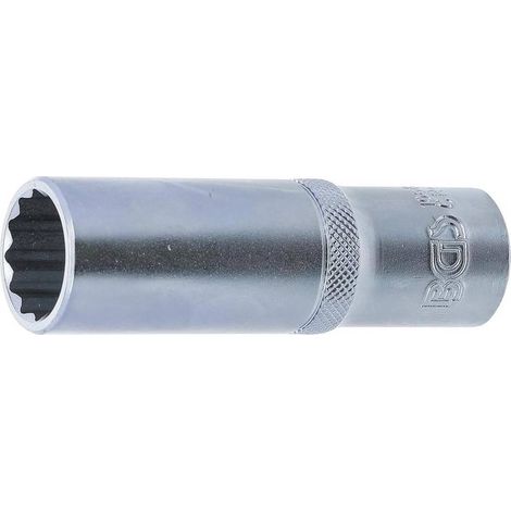 Douille Longue 12 Pans 12,5 mm (1/2) - 17 mm - Précision et Durabilité, Acier, Zones Difficiles - D-Work