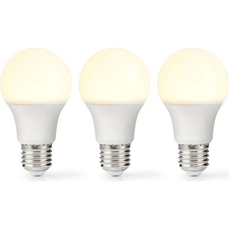Nedis Bombilla LED E27 A60 8,5W 2700K Blanco Cálido 3 unidades