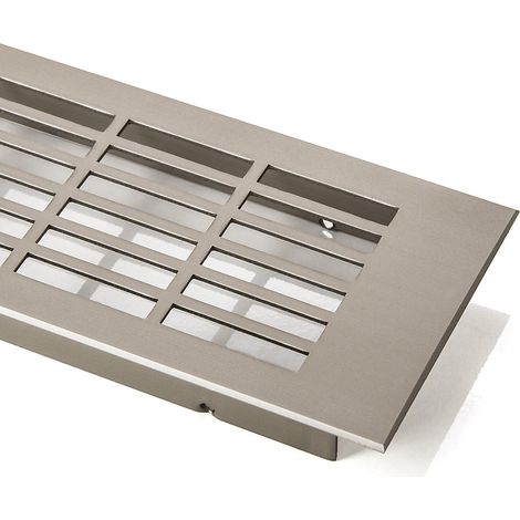 Lüftungsgitter Lochung eckig L: 500 mm Edelstahloptik (1/2)