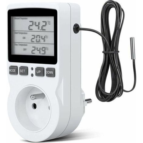 Programmable Thermostat Plug - YNKKVRE - Digital Timer - 1.8m Probe - Range -40 to 120°C (1/4)