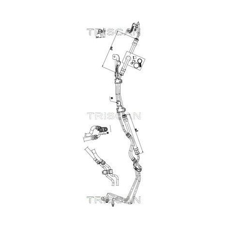 Tuyau hydraulique, direction TRISCAN 8516 16008 FORD 1306779 1312907 1386808