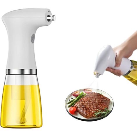 Spruzzatore elettrico per olio da cucina, dispenser elettrico regolabile con luce LED, spruzzatore automatico per olio da cucina, aceto e salsa di soia. (1/5)