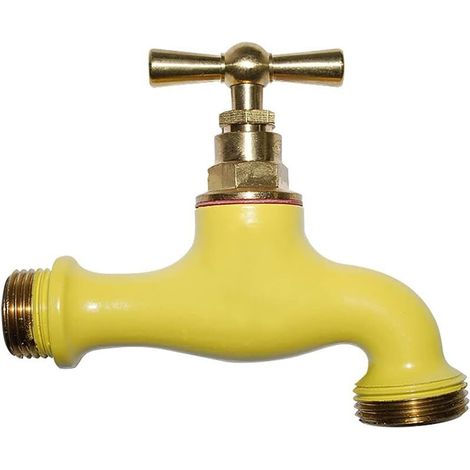 Grifo Boutté – Latón amarillo – Entrada de 15x21 (1/2"), salida de 20x27 – Conexión de agua estándar – Acabado decorativo