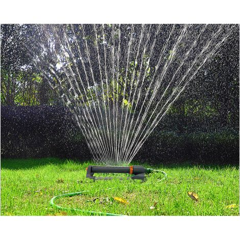 Arroseur oscillant pour arrosage automatique – Surface d'action 120 m² – Jet ajustable 12 à 15 m – Plastique ABS résistant (1/4)