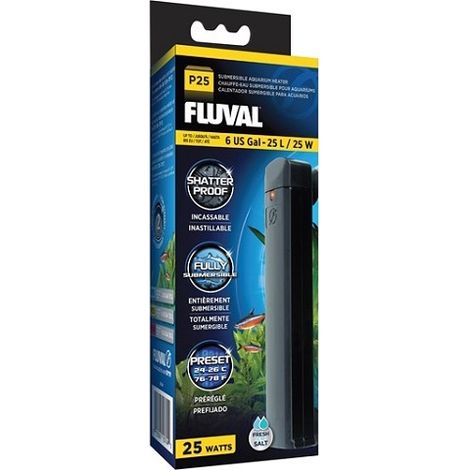 Fluval P25 Pre-set Calentador 24-26ºC, 25L