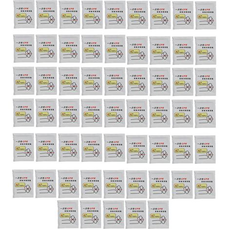 50 visières de protection jetables à valve unidirectionnelle pour la formation à la réanimation cardiaque (1/5)
