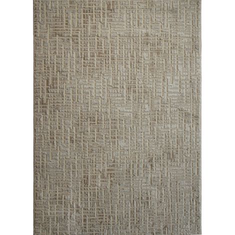 GOYAVE PRINT - Tapis moderne motif géométrique beige 160x230 (1/5)