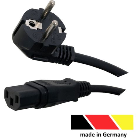 HAWA 1008234 Kaltgeräte Anschlusskabel  Schwarz 5.00 m