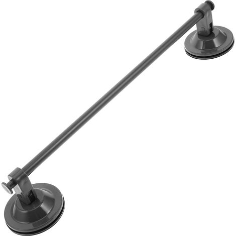 Porte-serviettes à ventouse en aluminium de 40 cm pour salle bain, barre chromée simple, (1/5)
