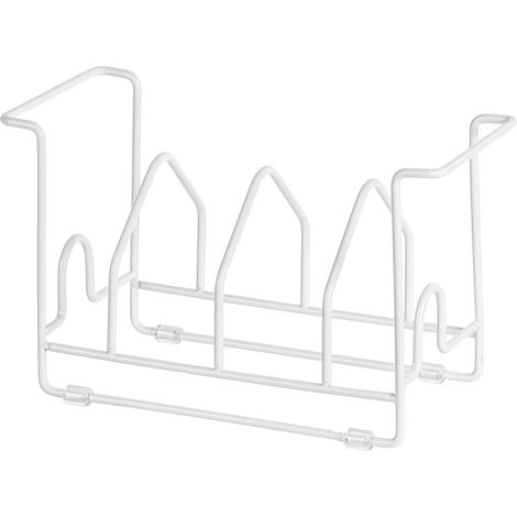 Organiseur de planche à découper et couvercles en acier, support pour armoire de cuisine, rangement vertical robuste (1/5)