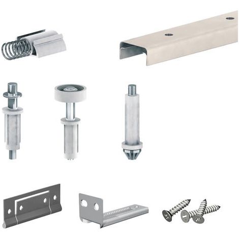 Ajustable Guide de Plancher Mur/porte Guide Inférieur Pour Porte en Bois Coulissante, Noir