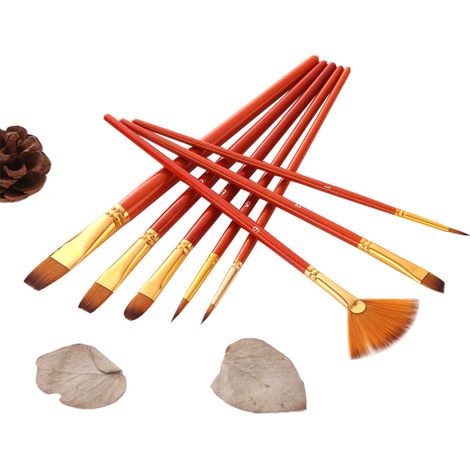 Ensemble de 10 pinceaux pour artistes, comprenant des pinceaux à poils en nylon pour diverses techniques de peinture (acrylique, aquarelle, gouache, huile). Idéal pour le dessin et la peinture artisti (1/2)