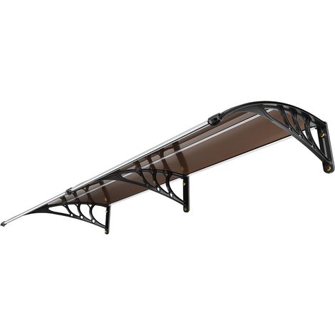 Mophorn 203,2 x 101,6 cm Fenster-Tür-Markisendach, UPF 50+ Polycarbonat-Einstiegsüberhang für den Außenbereich für Sonnen-, Regen- und Schneeschutz