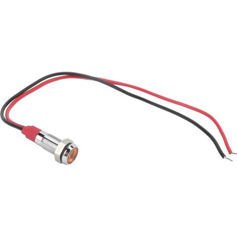 Voyant LED universel 0.6in jaune, haute luminosité, base ignifuge, étanche IP66 pour signalisation. (1/5)