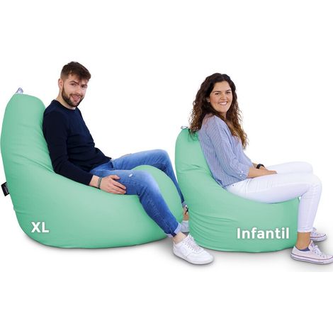 Pouf Relax Similicuir Menthe XL Menthe