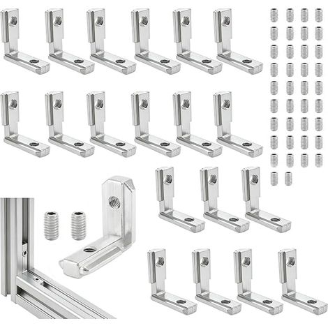 Connecteur d'angle profilés en aluminium, Aluprofil Angle Raccordeur (1/3)