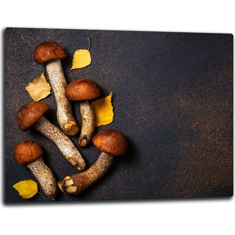 Planche à découper en verre 52x40 champignons (1/5)