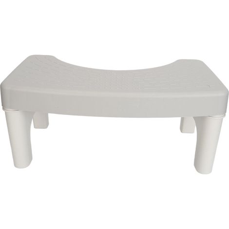 Tabouret de toilette épais, marchepied pour toilettes, repose-pieds antidérapant, stable et robuste, gris (1/5)