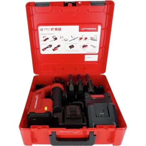 ROTHENBERGER ROMAX COMPACT III Set, sertisseuse à batterie U16-20-25, 2Ah, EU, AMP - 1000004283 (1/5)