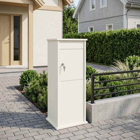 vidaXL Buzón Blanco 40 x 40 x 100 cm Acero (1/5)