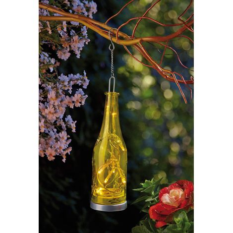 Guirlande lumineuse décorative en verre avec 8 LED Jaune