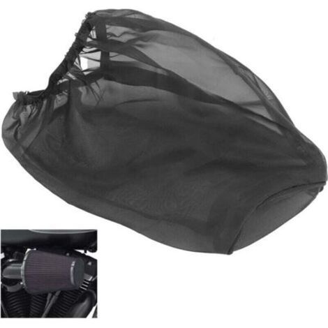 Lufteinlassfilterabdeckung, Staubschutzabdeckung für Harley, Kawasaki, Suzuki, Honda, Yamaha, Universal, Schwarz, Größe L (1/4)