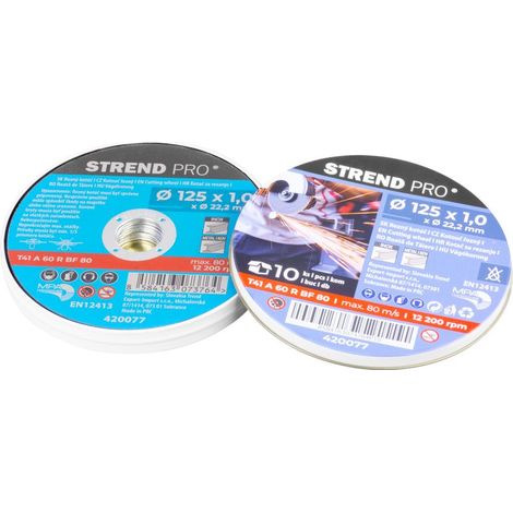 Scheibe Strend Pro 125x1,0x22,2 mm, Trennscheibe für Metall, Dose, 10 Stk.