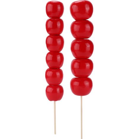 2Pcs Sugar‑Coated Haws Plastic Vivid Miniature Eco‑Friendly Dollhouse Food Candied Haws for Kitchen Home Decoration (1/5)