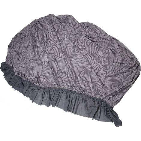 Housse de canapé intégrale avec jupe, tissu cationique épais, 190-230 cm, bande antidérapante, pour canapé 3 places, noir. (1/5)
