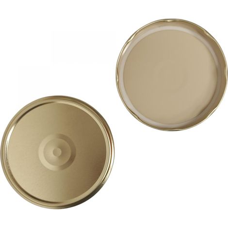 CAPSULE CON FLIP CLIC CLAC mm.110 ORO pz.5 COPERCHI PER BARATTOLI VETRO GRANDI (1/4)