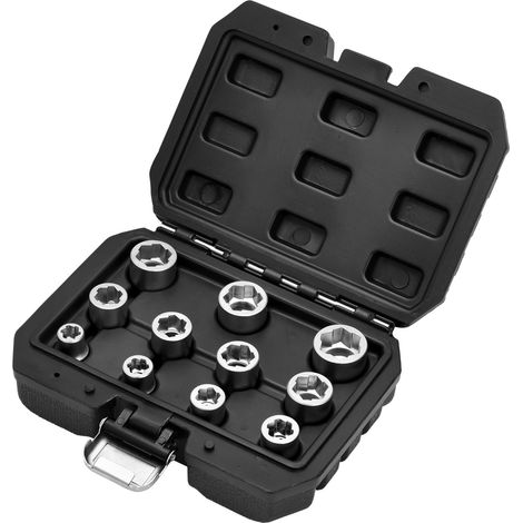 Draper Bolt Extractor Socket Set, 3/8" Sq. Dr. (11 Piece)