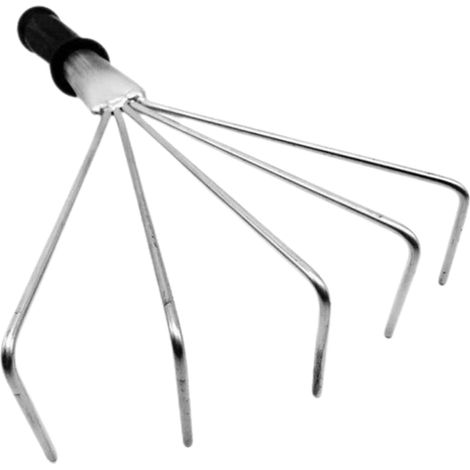 Râteau à Main en Acier Inoxydable pour Nivellement de Carrelage, Finition Lisse, Usage Domestique, Résistant la Rouille, Argenté (1/5)