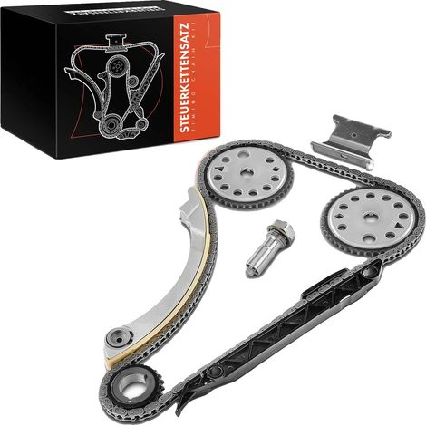 Kit de cadena de distribución, 148 eslabones, compatible con vehículos europeos y General Motors, números de pieza intercambiables: 24461834, 12608580, 90537632 (1/5)