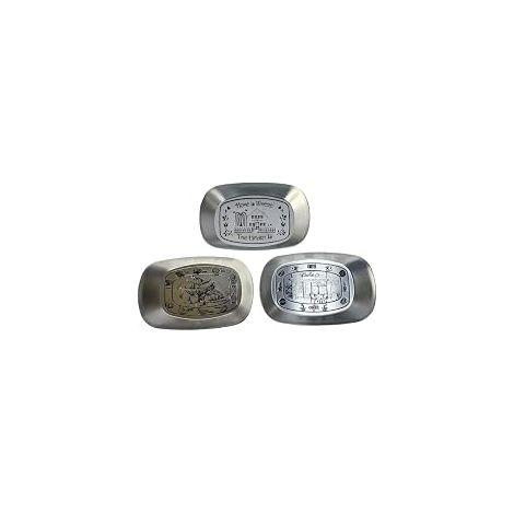 Assiette à dîner en métal inoxydable de 10 pouces, assiette à fruits, service de vaisselle léger incassable, va au lave-vaisselle, (ensemble de 3 pièces) (1/4)